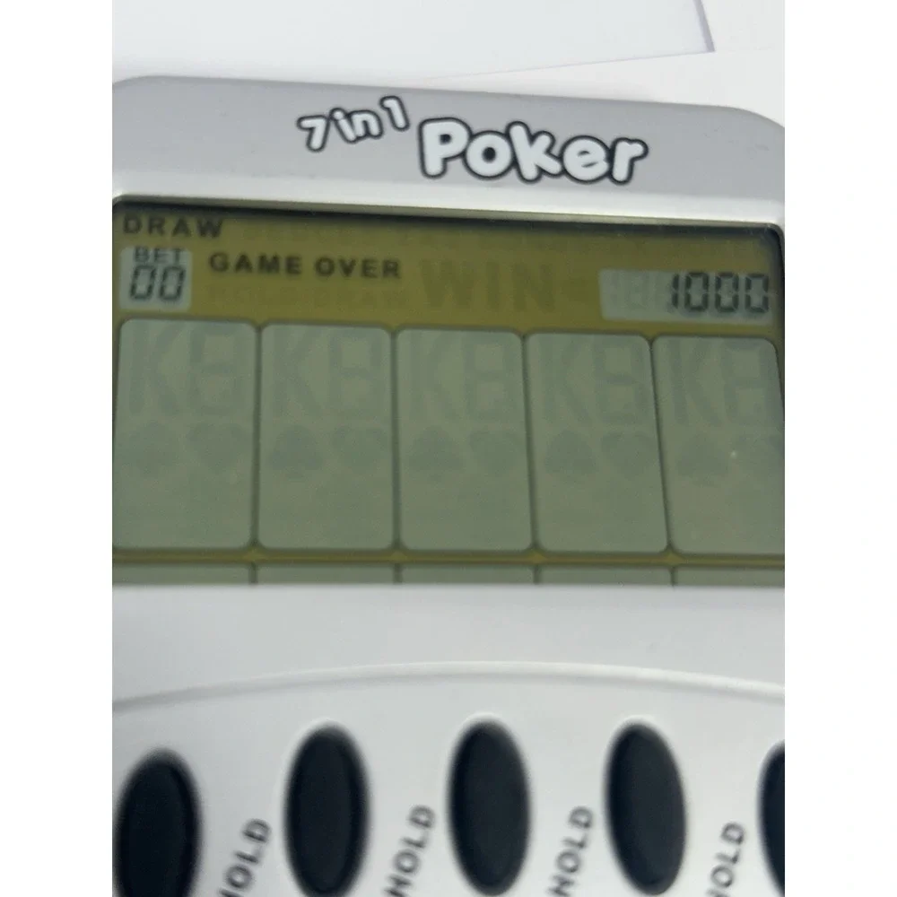 Mega Screen 7-in-1 Handheld Electronic Poker Game Mod. 77801 Tested